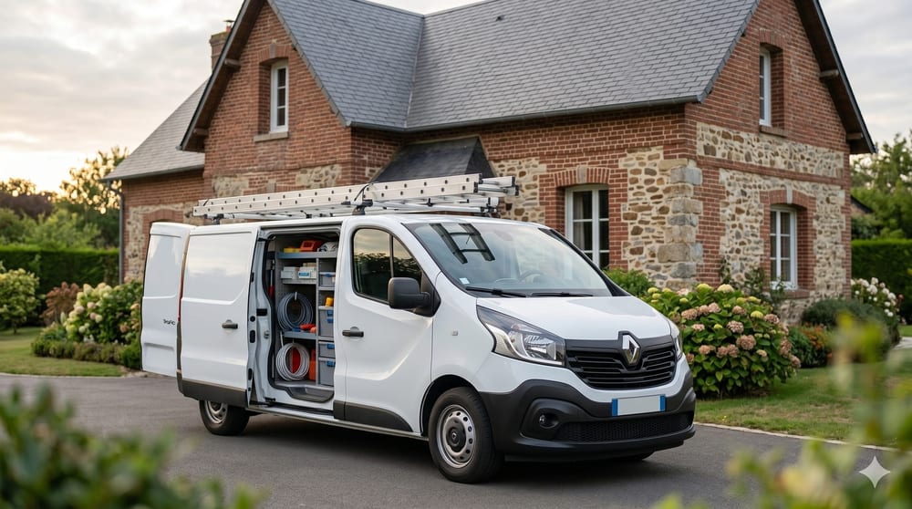 Saignée et pose de gaines lors d'une mise aux normes électrique